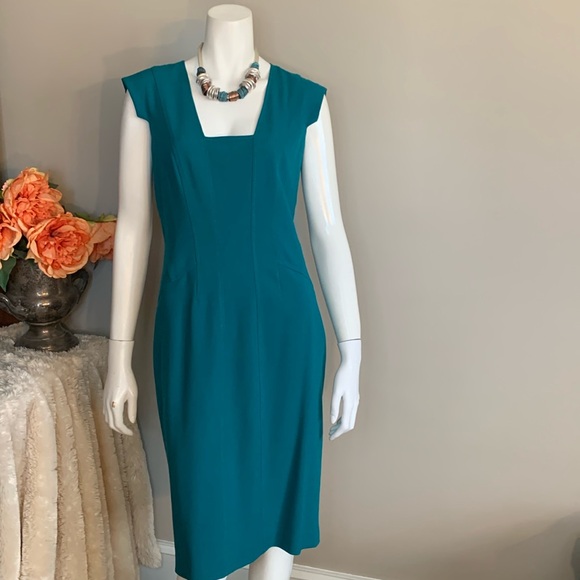 Gorgeous Teal Sleeveless Dress 4 - Picture 1 of 11
